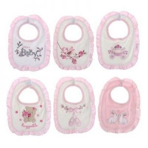 ועוד מוצרים שווים ♥️ Babyies and mommy shop מוצרי האכלה ושתייה  סינר נסיכות מושלם בצבעי ורוד בייבי בד כותנה 
