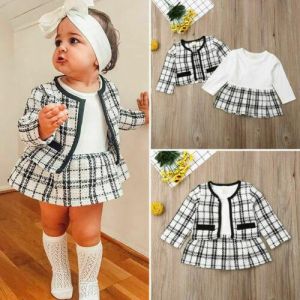 ועוד מוצרים שווים ♥️ Babyies and mommy shop בגדי תינוקות סט שמלה וג'קט משובצים
