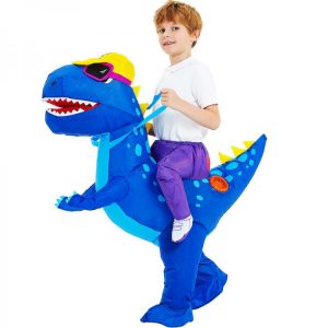 תחפושת ילד רוכב על דינוזאור מתנפח 