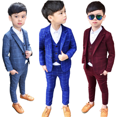 ועוד מוצרים שווים ♥️ Babyies and mommy shop בגדי ילדים  חליפת טוקסידו לילד מעיל + אפוד + מכנסיים מידות 3-8 שנים
