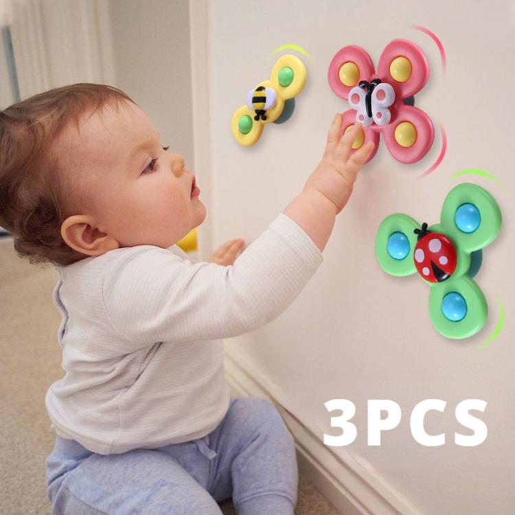 ועוד מוצרים שווים ♥️ Babyies and mommy shop 3Pcs/Set Baby Bath Toys Funny Bathing Sucker Spinner Suction Cup Cartoon Rattles Fidget Educational Toys For Children Boys Gift